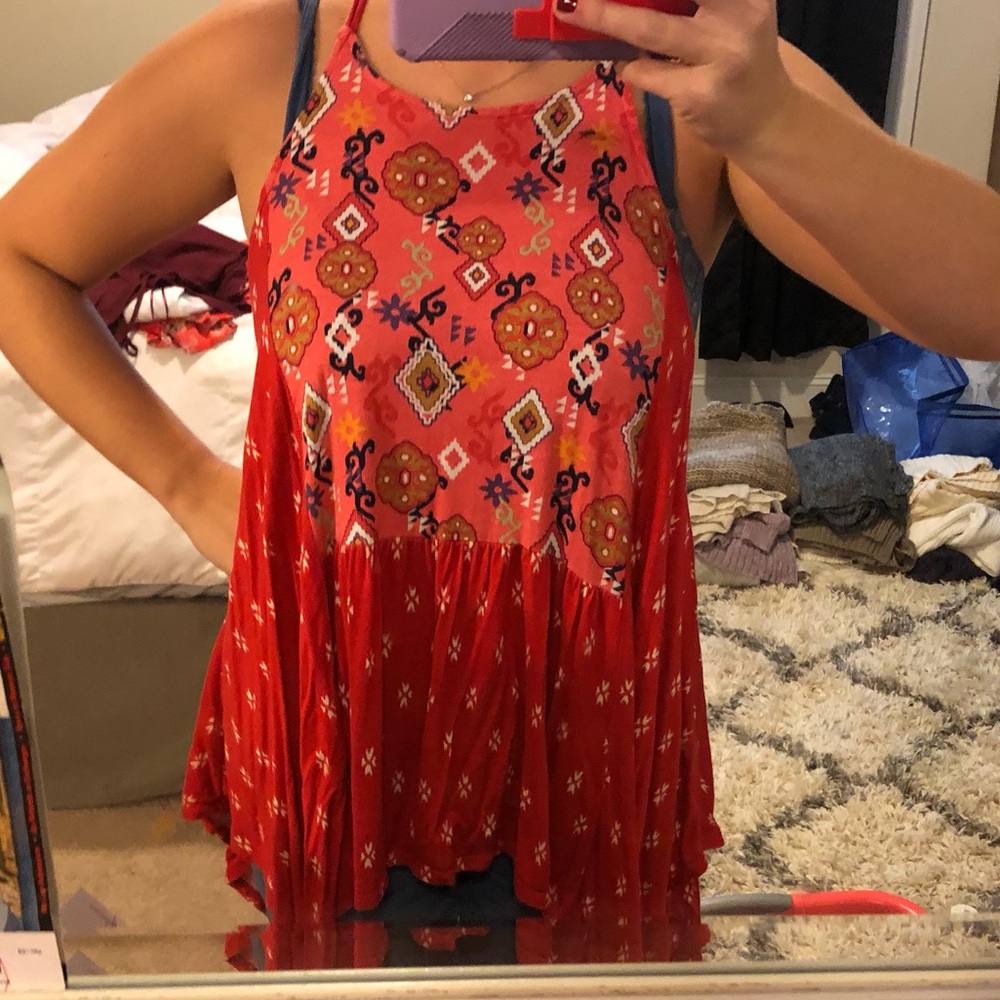 Red tank top